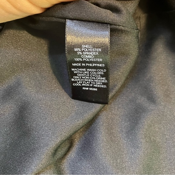 5/$20 Express white/black/gray surplice front zipper stretch mini dress XS - Picture 7 of 8